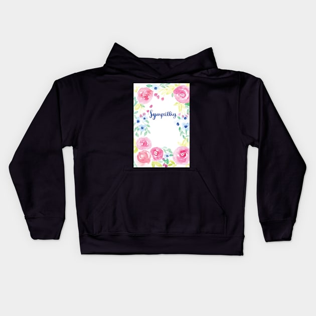 Sympathy Watercolor Card Kids Hoodie by Harpleydesign